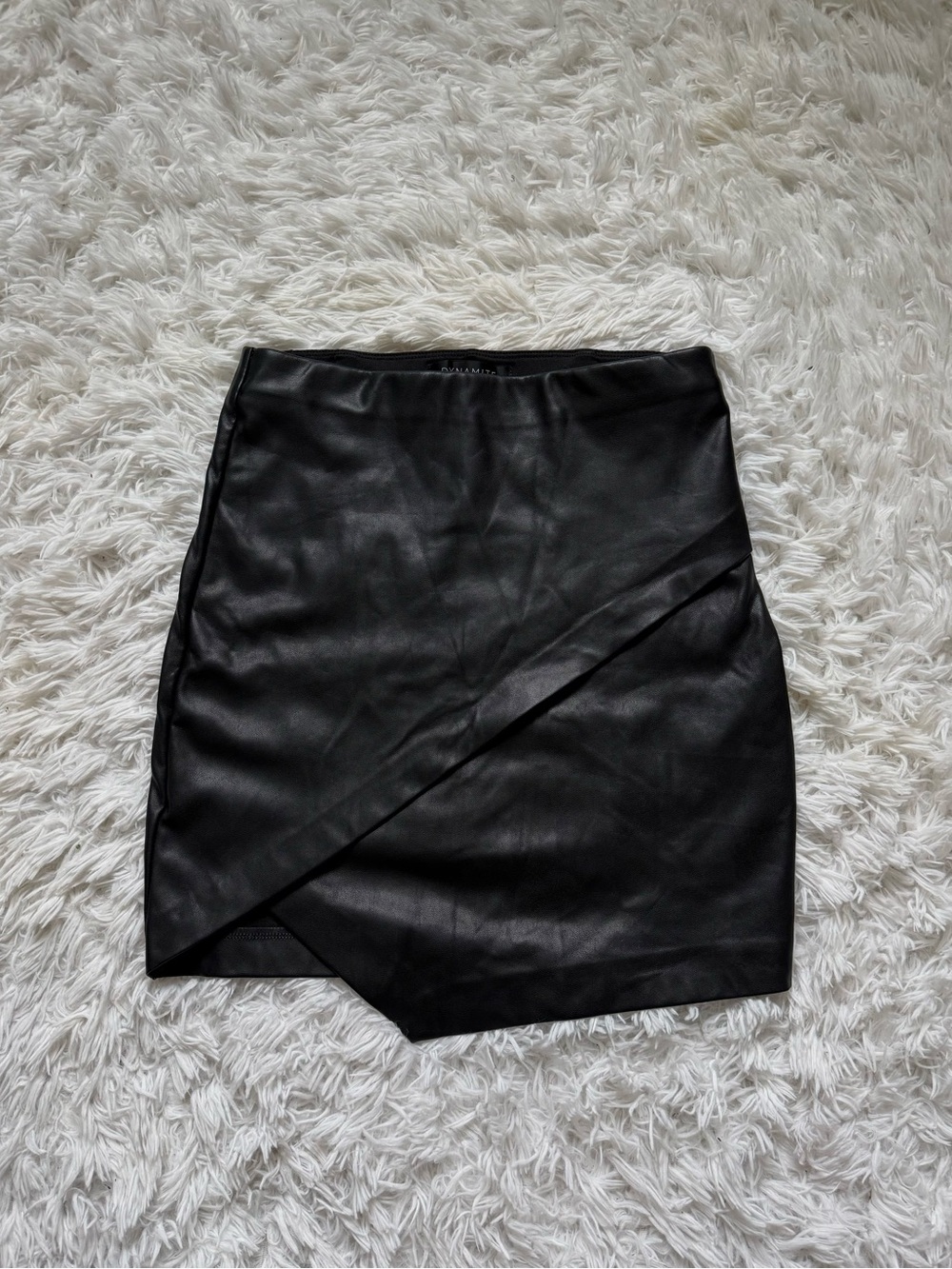 Dynamite Black Faux Leather Mini Skirt